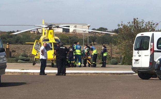 Evacuado un hombre de mediana edad en un helicóptero del 112 por bajas pulsaciones