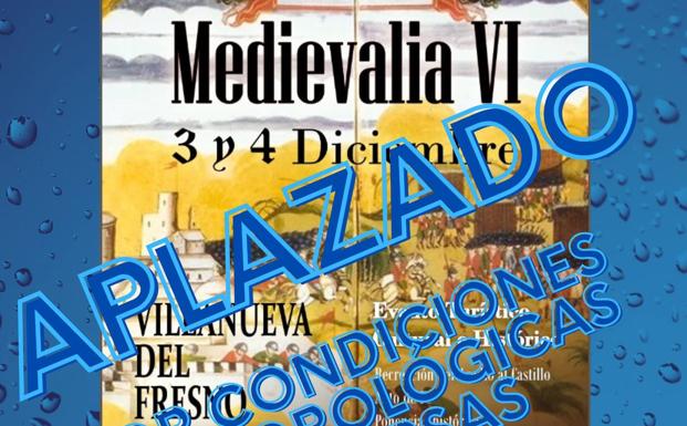 Se aplaza el evento de turismo histórico 'Medievalia' ante la previsión de lluvias