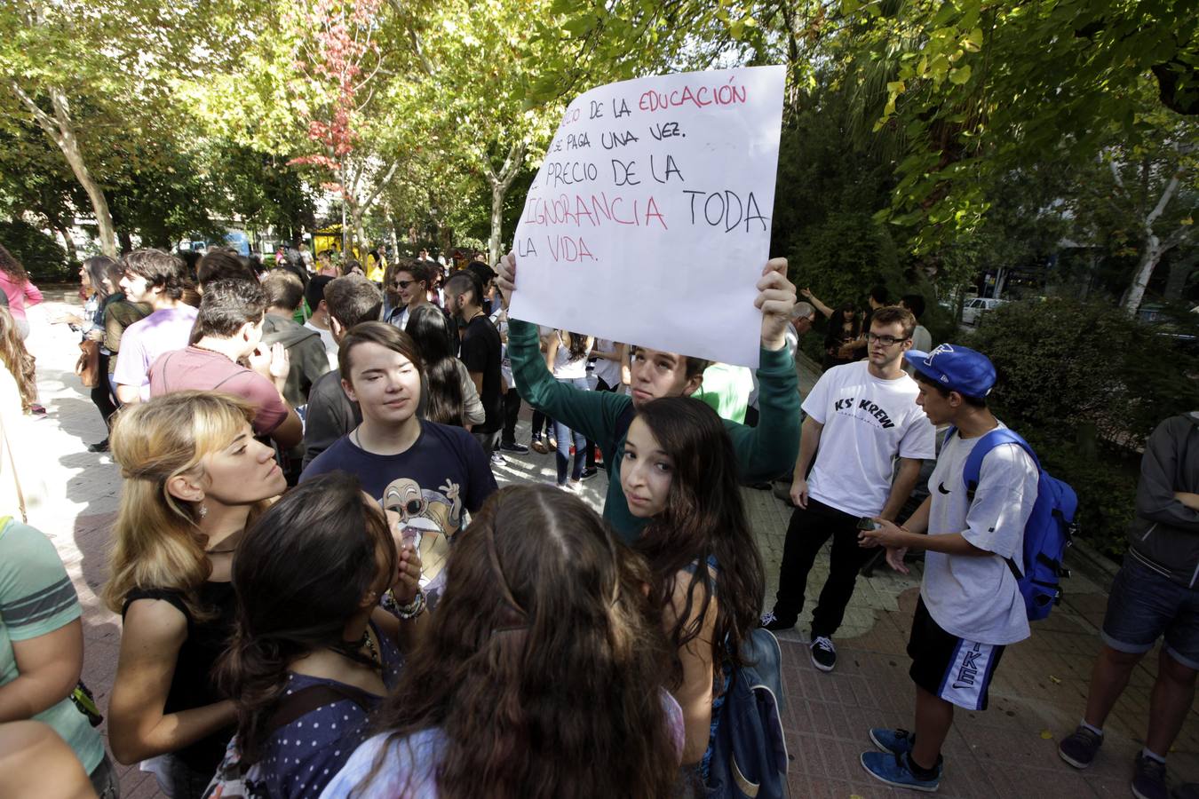 Huelga de estudiantes en Cáceres