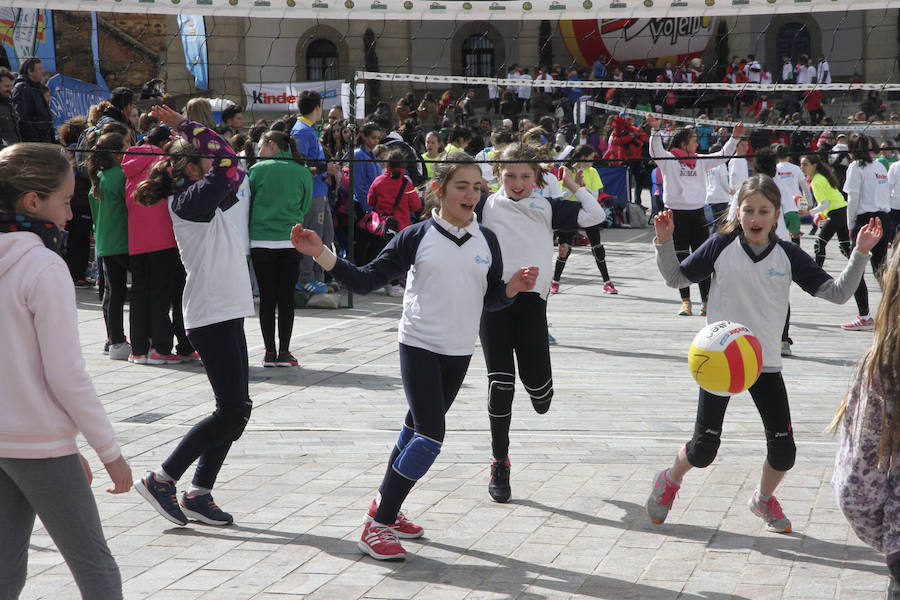 Mil escolares participan en el 'Pequevoley' de Cáceres