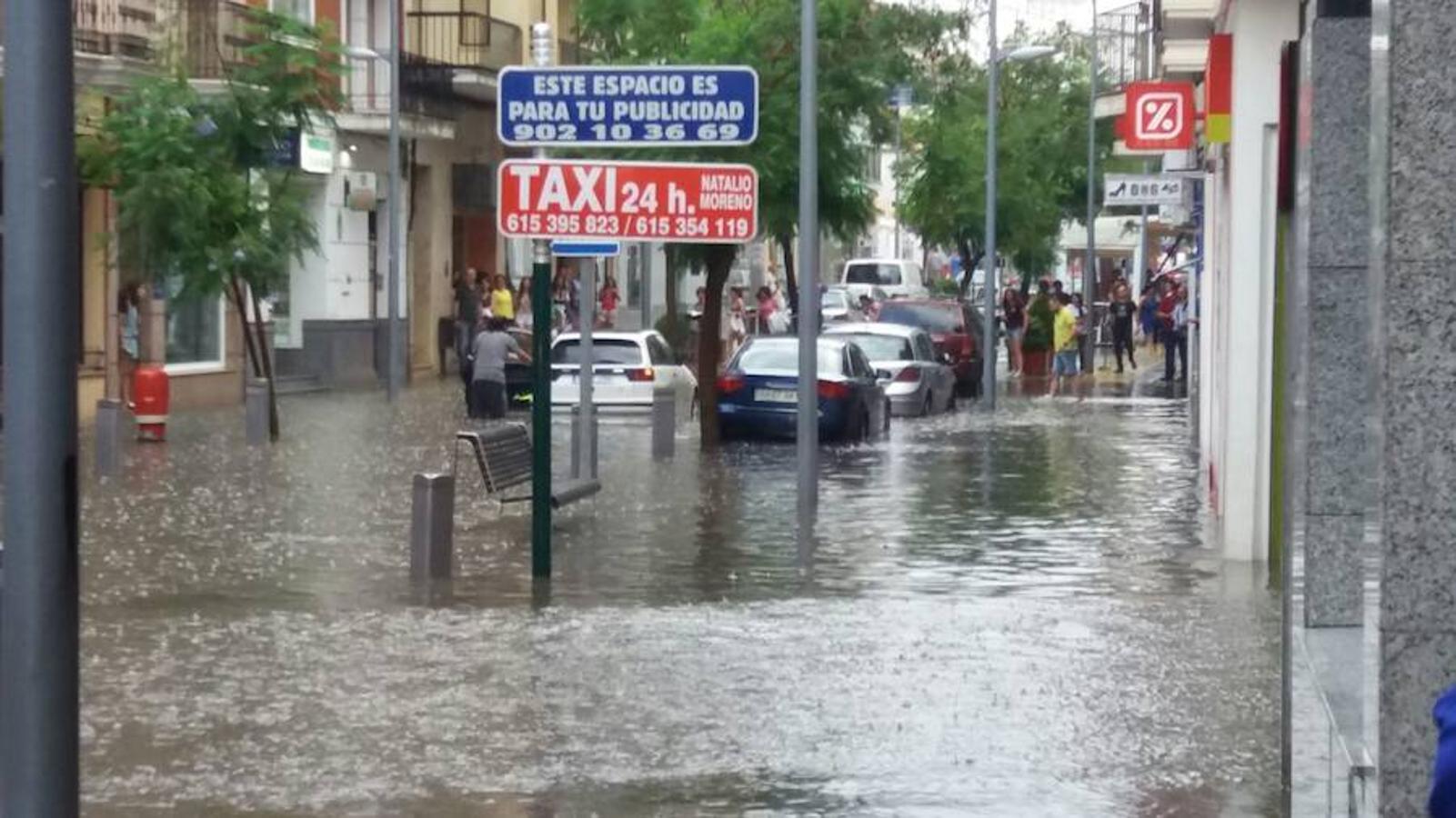 El temporal azota las Vegas Altas del Guadiana