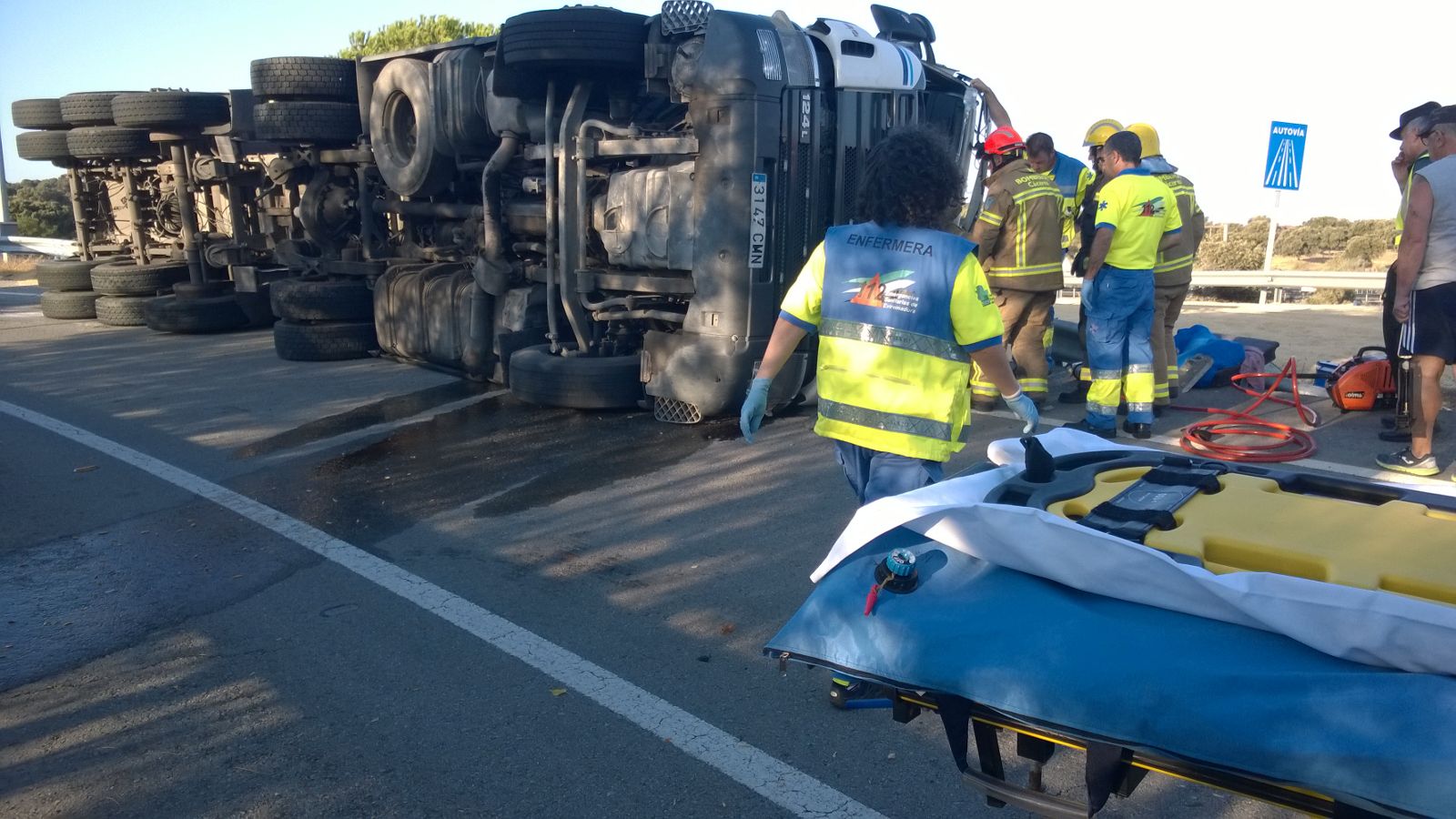 Vuelco de un camión