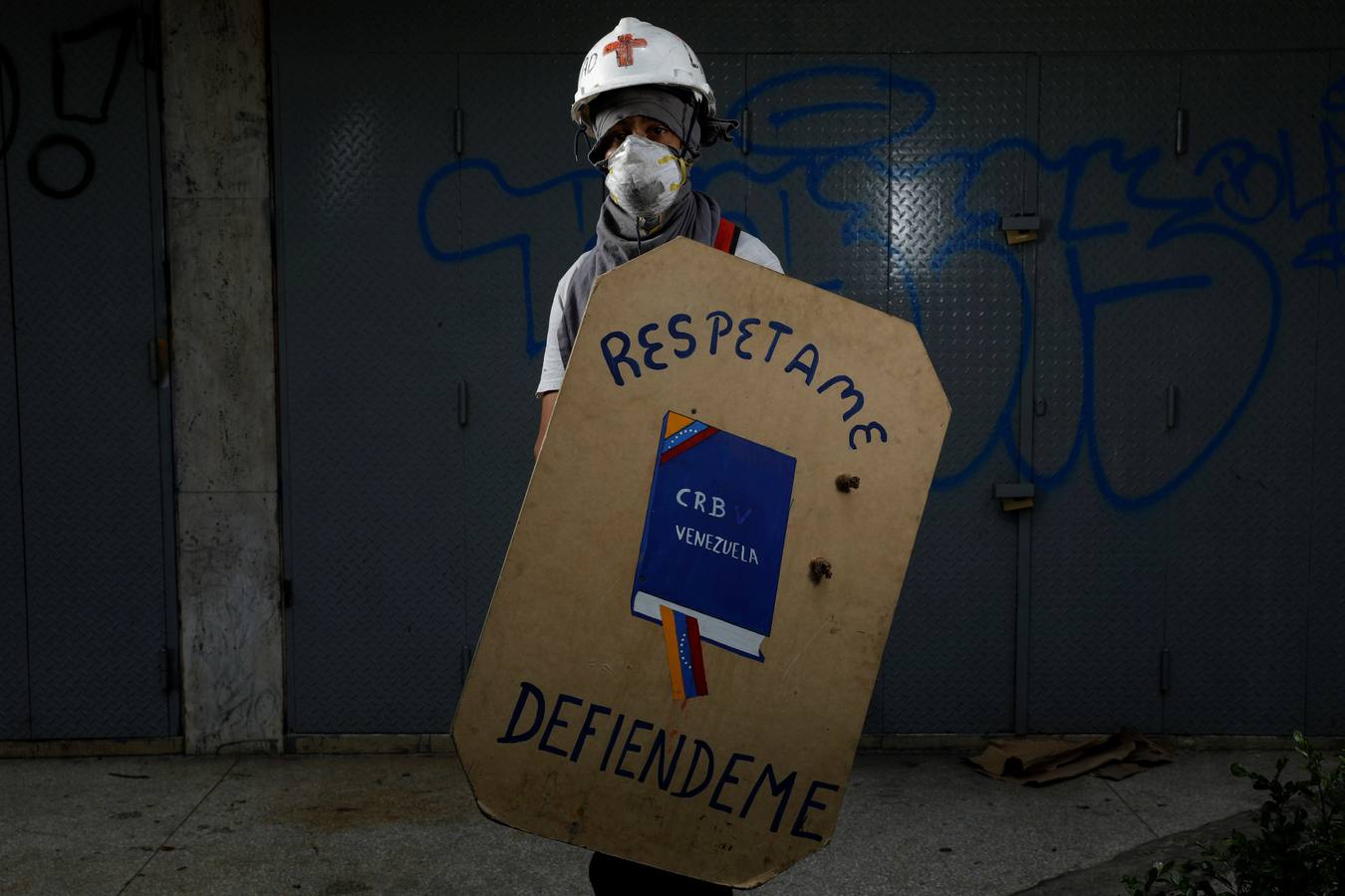Los escudos de los manifestantes venezolanos