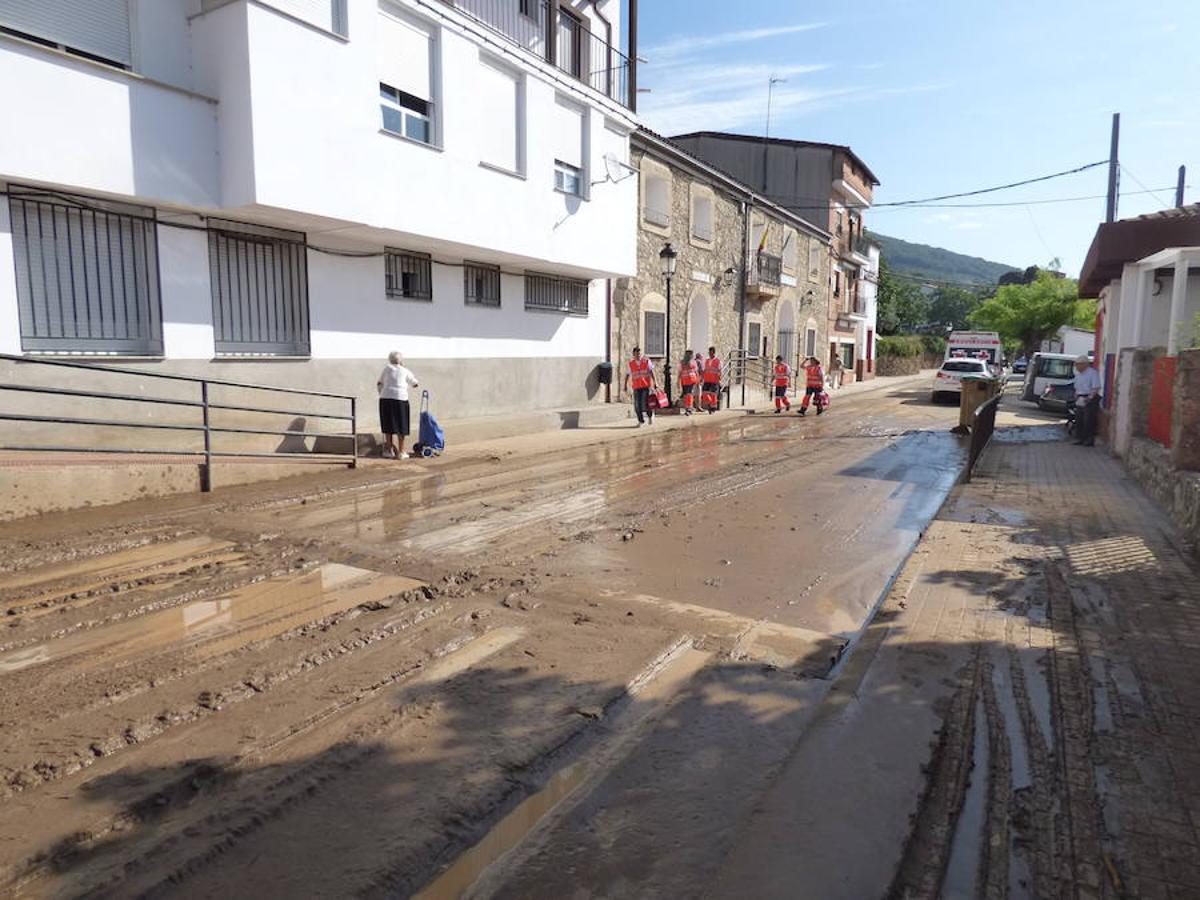 Así ha quedado Valverde de la Vera tras la inundación