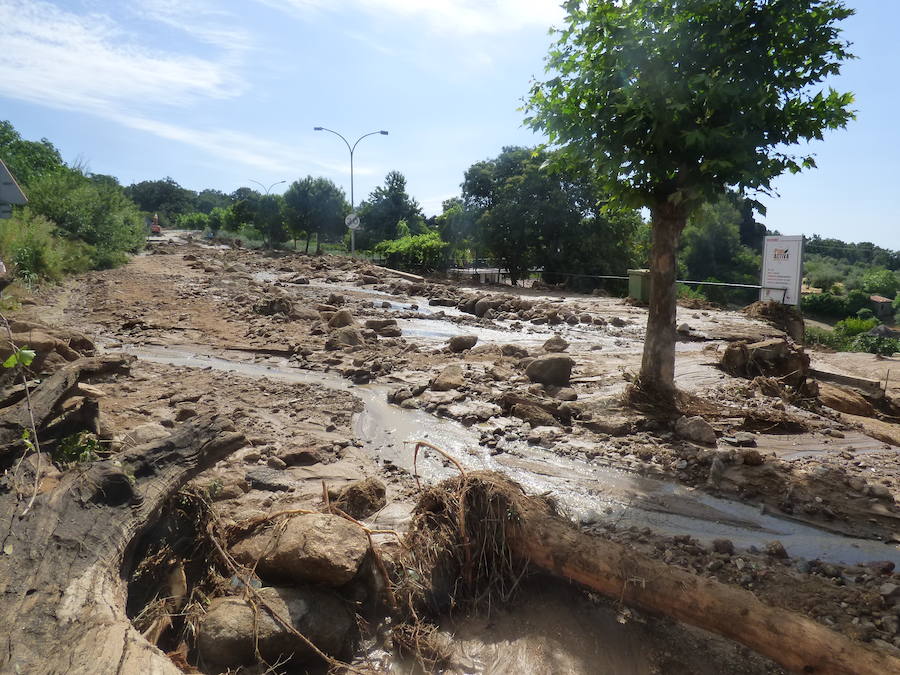 Inundación en Valverde de la Vera