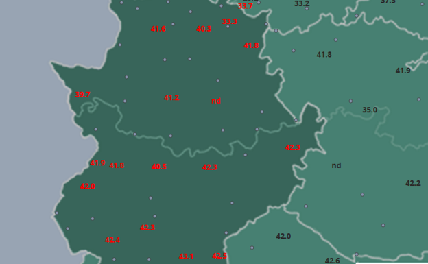 Badajoz, entre las localidades con mayor temperatura de España