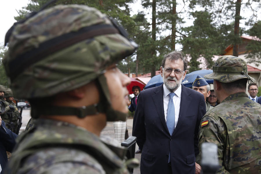 Mariano Rajoy visita a la Brigada Extremadura en Letonia