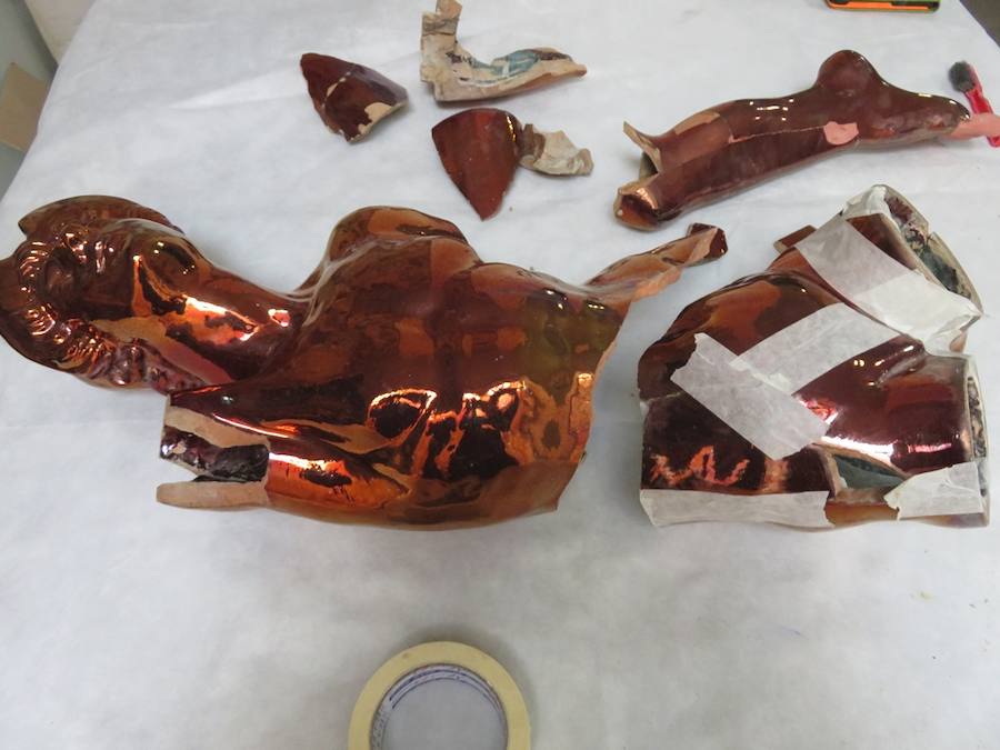 Proceso de reconstrucción del Giraldillo en imágenes