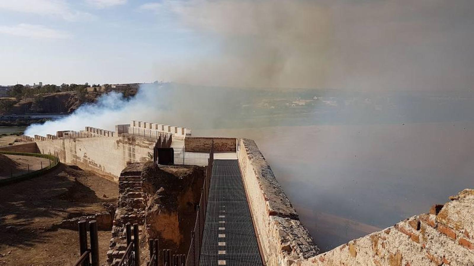 Incendio en La Alcazaba de Badajoz