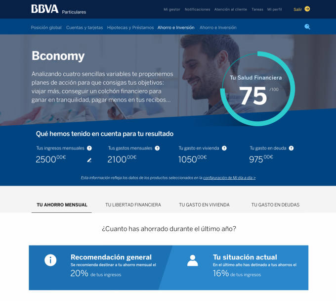 BBVA ya es la primera entidad que ofrece un análisis de salud financiera a sus clientes