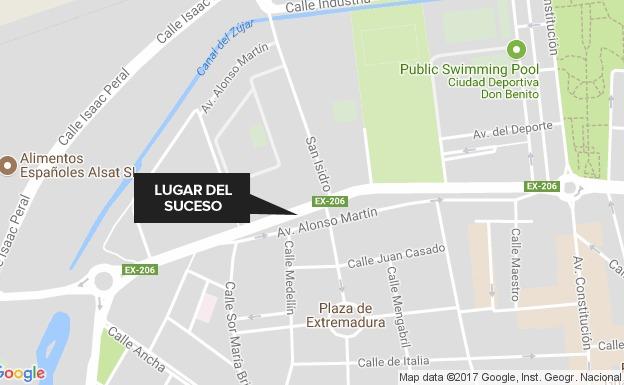 Un varón de 52 años, herido tras ser atropellado en Don Benito