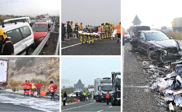 Un fallecido y dos heridos graves en un accidente múltiple con 36 vehículos en Galisteo