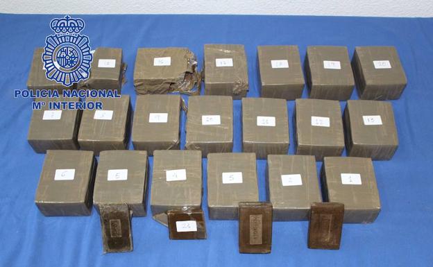 Detenido en Badajoz con 20 kilos de hachís en un carro de la compra