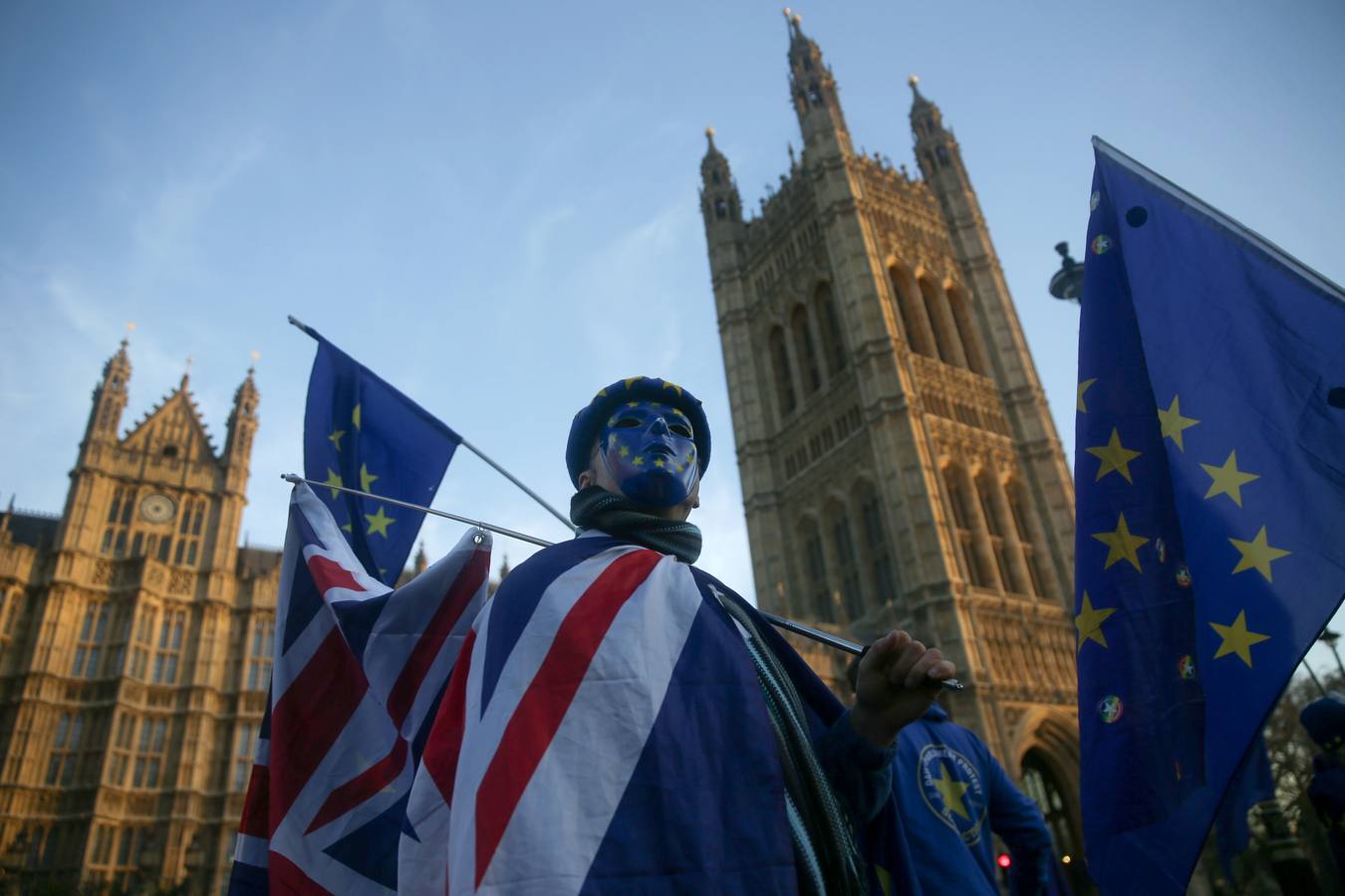 Manifestantes pro-Unión Europea en Londres