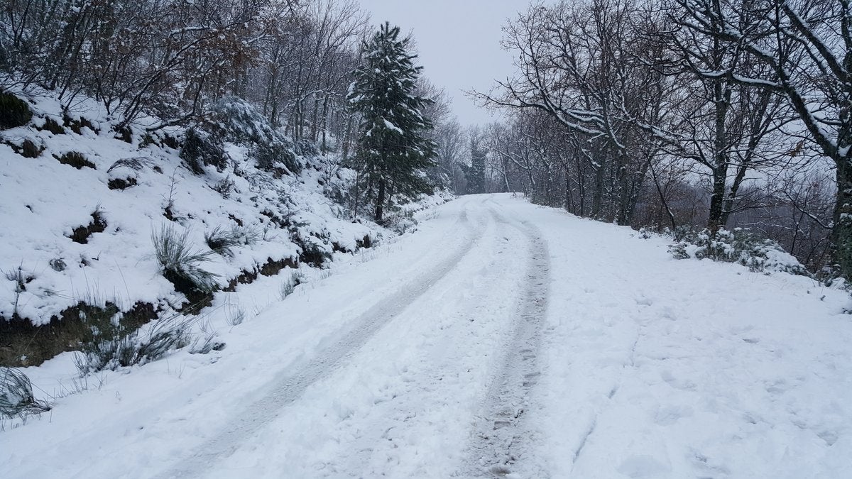 Manto blanco en el norte de Extremadura