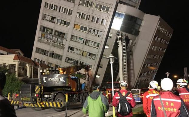 Dos muertos y más de 200 heridos en un terremoto de magnitud 6,4 en Taiwan