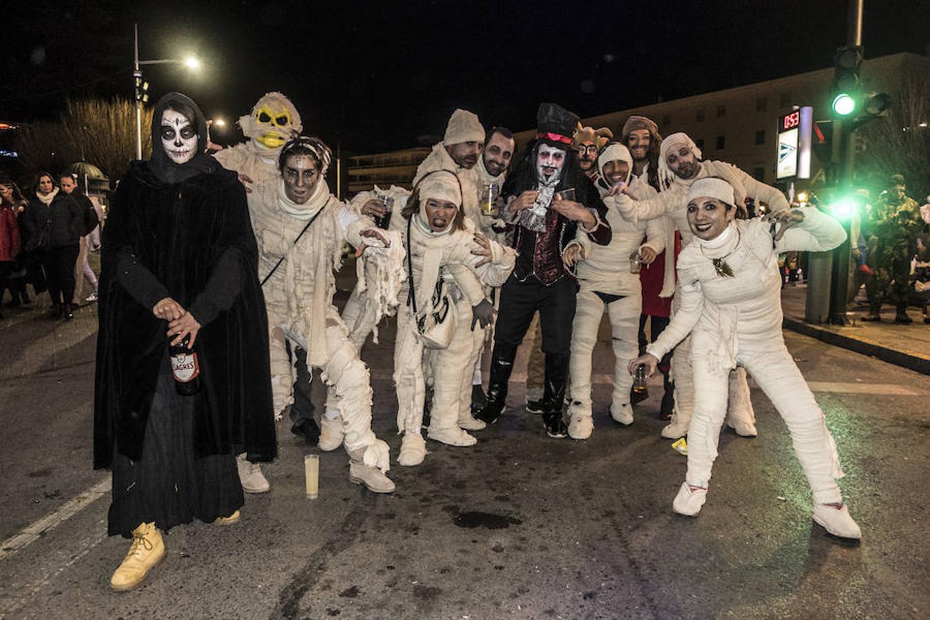 Una noche de carnaval hasta la bandera en Badajoz