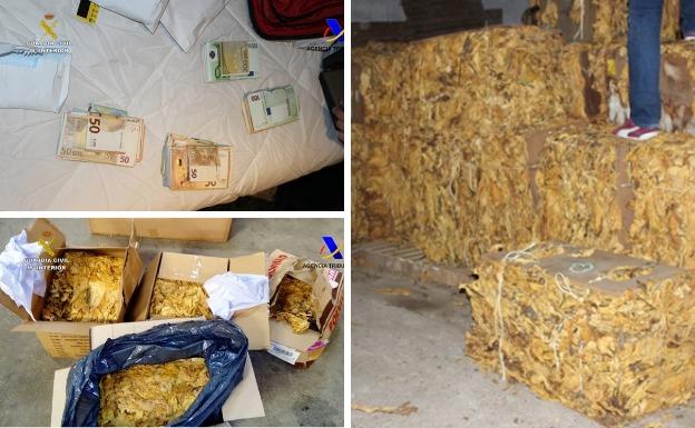 La Guardia Civil incauta 14.000 kilos de tabaco cacereño de contrabando