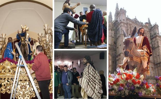 Domingo de Ramos con la vista en el cielo en Extremadura