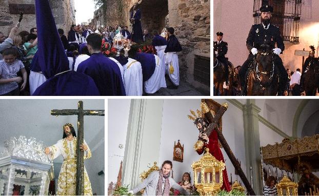 Jesús del Perdón, Cristo del Amparo, el Calvario y Policía Nacional en el Martes Santo