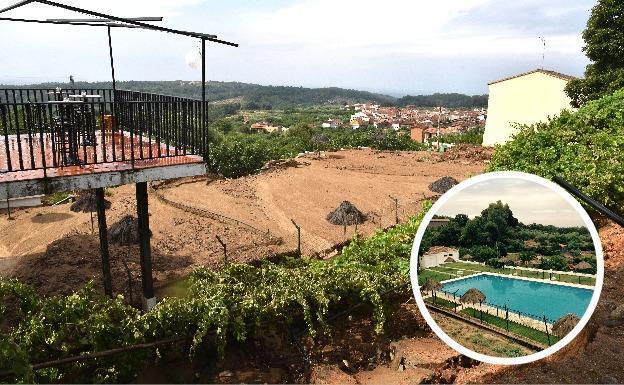 Casi 300.000 euros para reparar la piscina de Valverde de la Vera que fue arrasada por el lodo