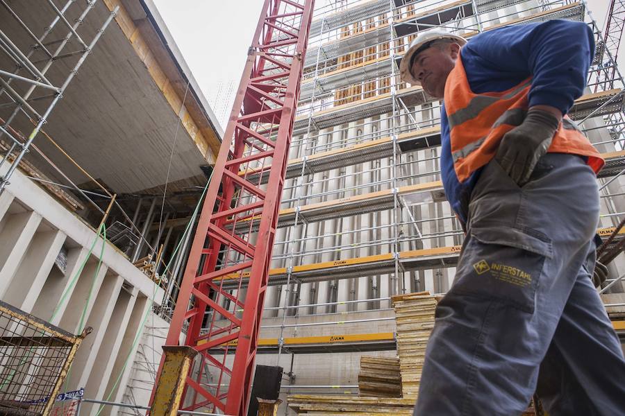 Obras del nuevo edificio de la fundación Helga de Alvear
