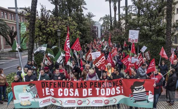 Manifestación en Badajoz para reclamar pensiones dignas