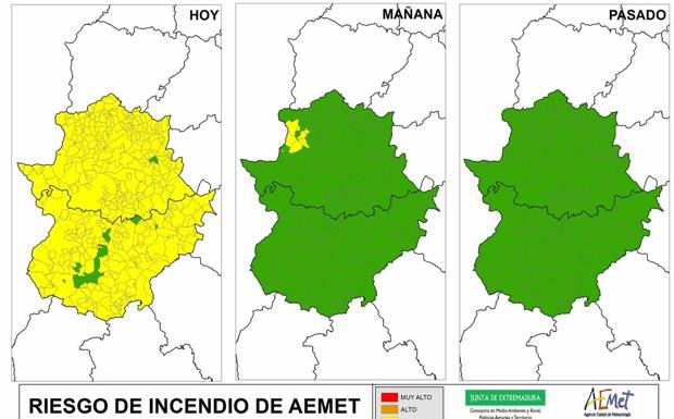 Los bomberos forestales intervieron el viernes en tres incendios