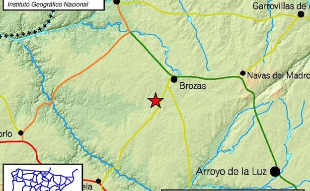 Registrado un pequeño temblor cerca de Brozas esta madrugada
