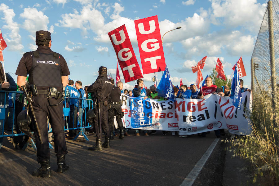 Enfrentamientos en una manifestación en la prisión de Badajoz
