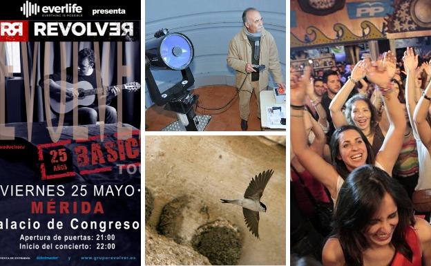 Astronomía, vencejos, preferia de Cáceres y música de Revólver