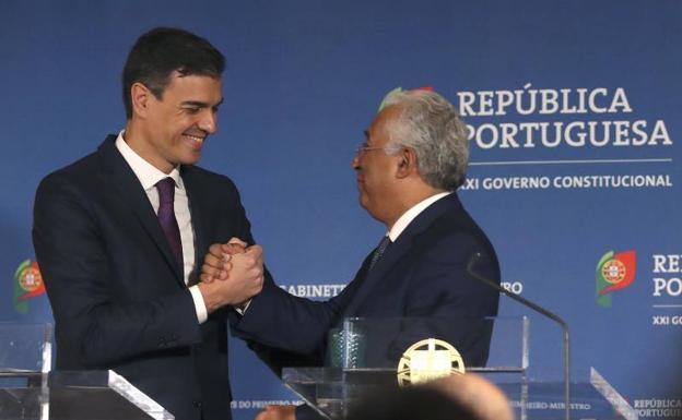 Pedro Sánchez y el primer ministro portugués sellan un «eje ibérico»