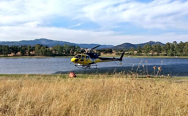 Medios del Plan Infoex sofocan un incendio en Santibáñez el Alto