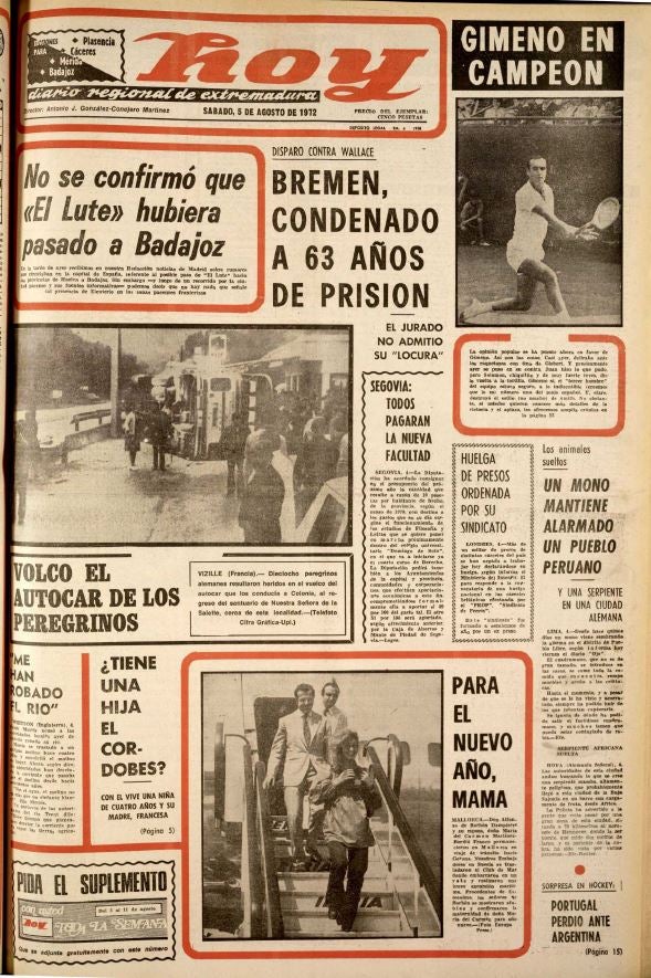 Noticias contadas por HOY un 5 de agosto
