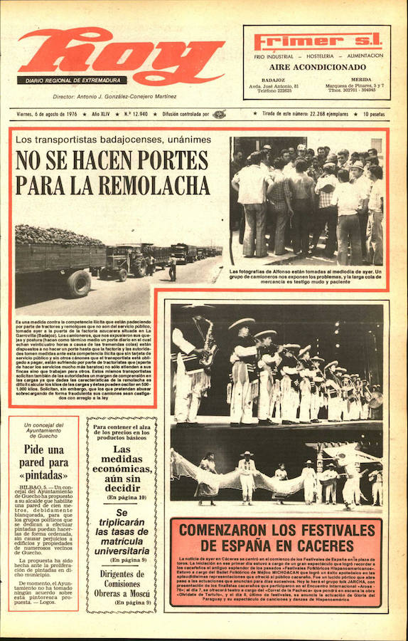 Noticias contadas por HOY un 6 de agosto