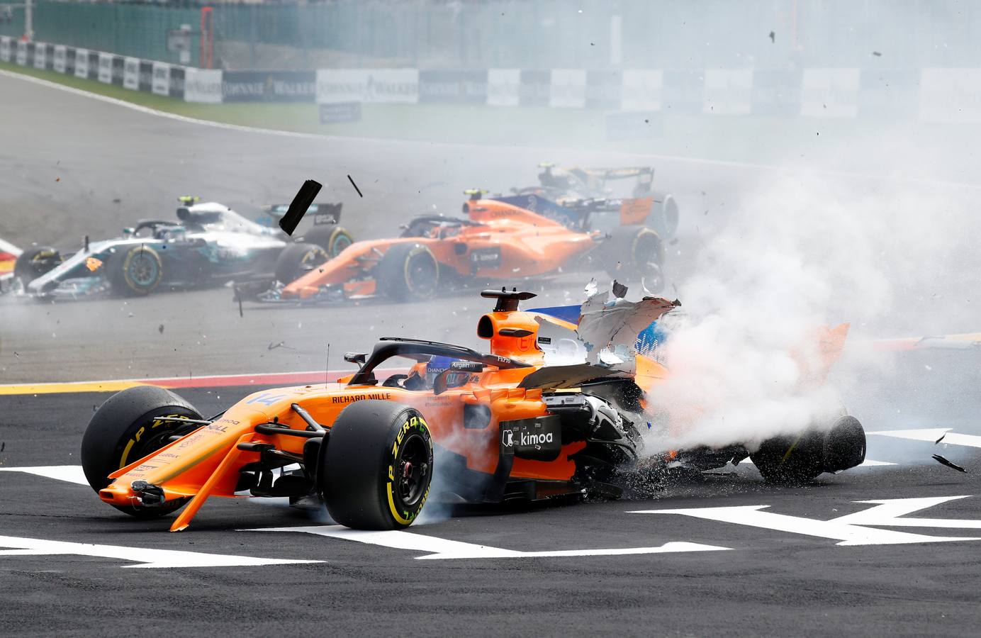 Las imágenes del brutal accidente de Fernando Alonso