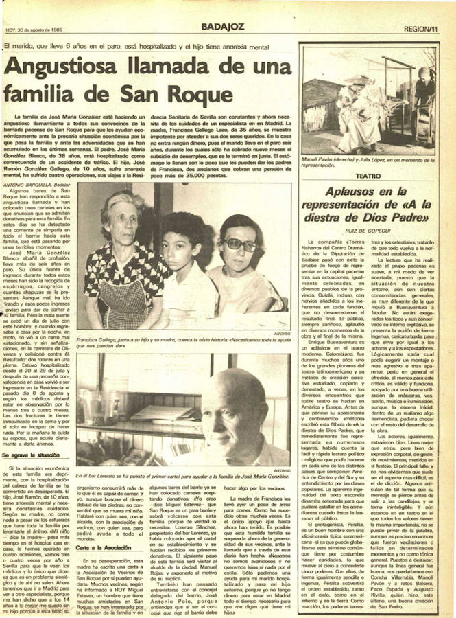 HOY LO CONTÓ UN 30 DE AGOSTO