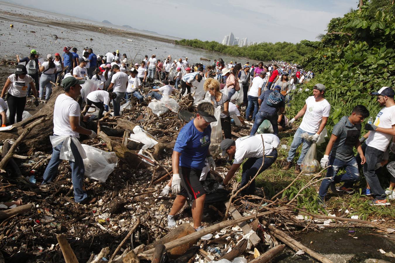 Panamá acude en masa a salvar sus playas de la basura y el plástico