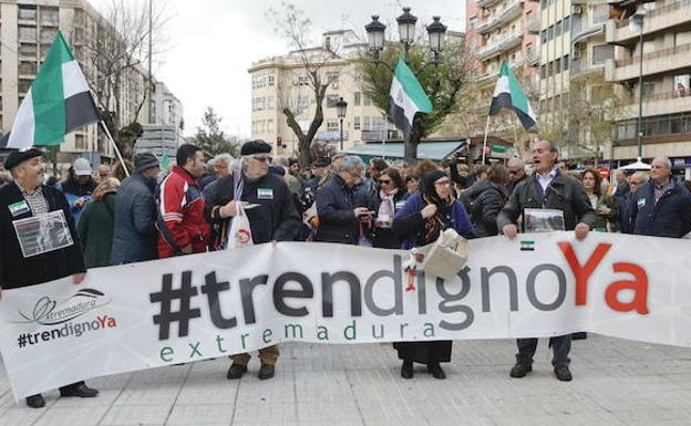 El dispositivo para la manifestación del tren en Cáceres prevé la llegada de 8.000 personas