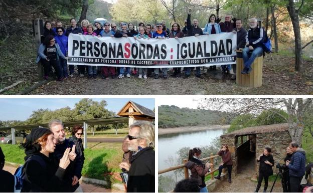 La Reserva de la Biosfera de Monfragüe recibe la visita de miembros de la Asociación de Personas Sordas de Cáceres