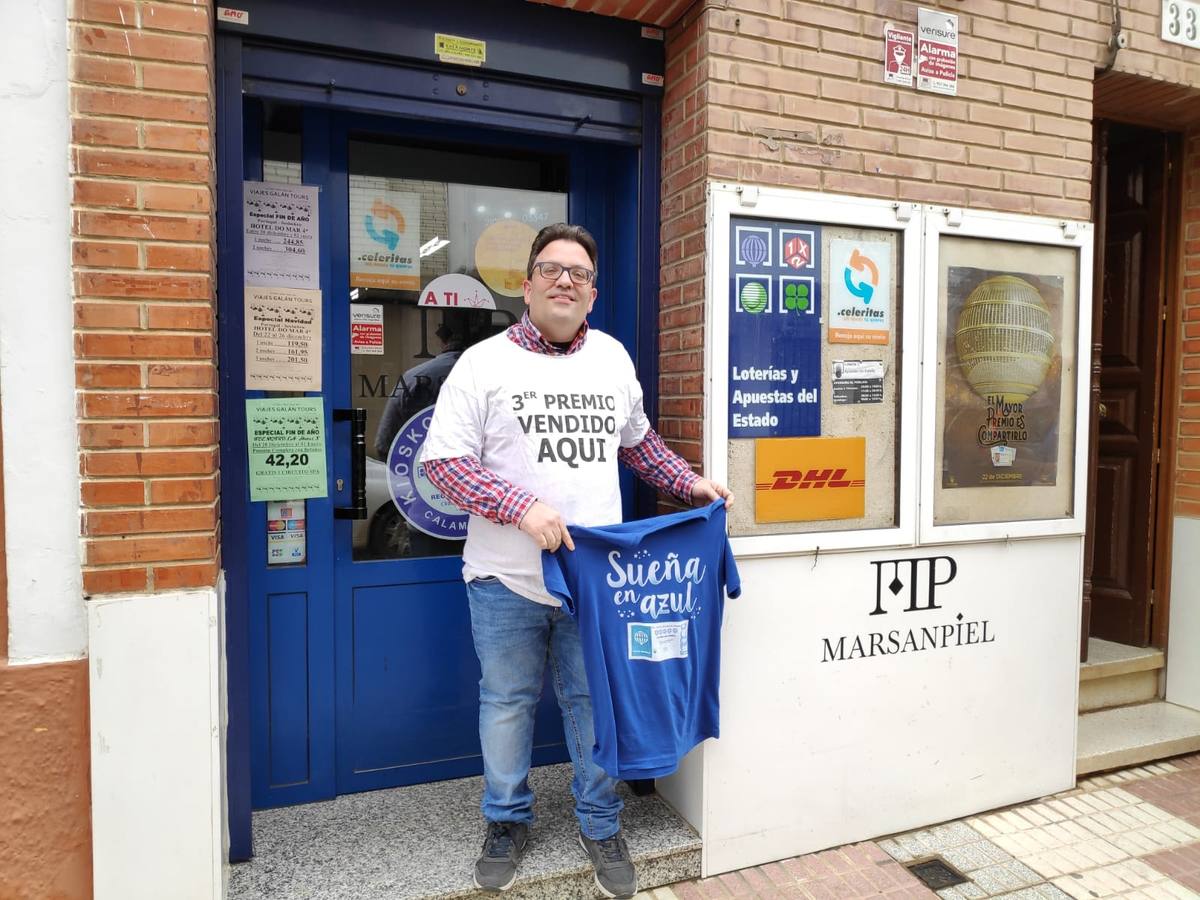 Celebración de los premios de la Lotería de Navidad en Extremadura