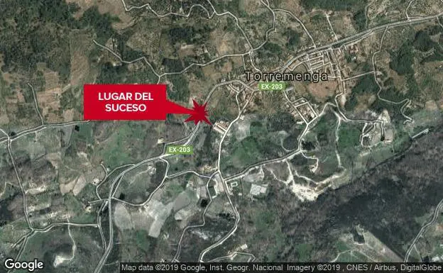 Una mujer de 45 años resulta herida en una salida de vía en Torremenga