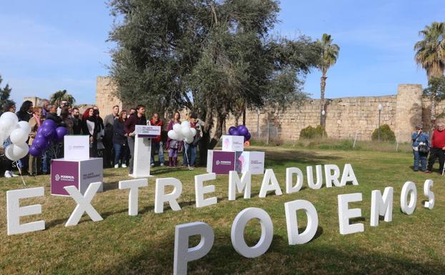 Álvaro Jaén asegura que Podemos va a luchar para que el cambio sea una realidad en Extremadura