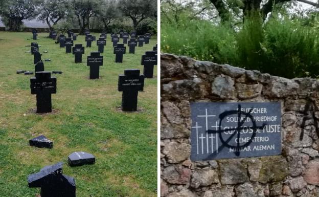 Destrozan nueve cruces del cementerio militar alemán de Cuacos de Yuste