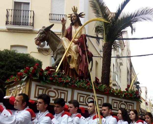 20 años sacando a La Borriquita en Villanueva de la Serena