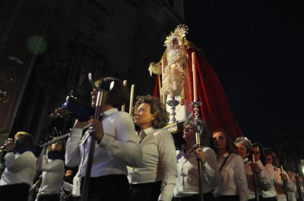 La Merced salió ayer por primera vez en el cortejo del Medinaceli