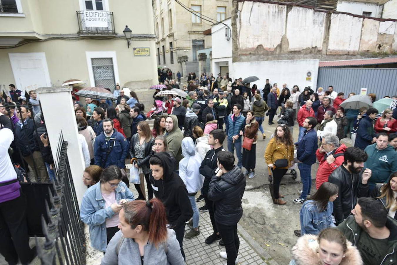 El Cristo de la Caridad en su Sentencia y la Virgen de la Aurora no pudieron salir en procesión ese Jueves Santo en Badajoz