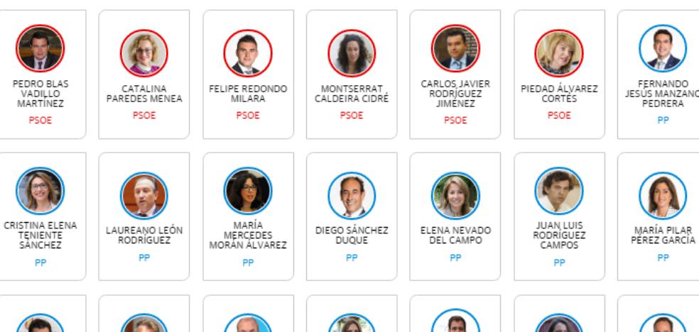 Conoce a los nuevos diputados de la Asamblea de Extremadura