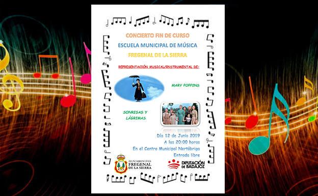 Concierto de fin de curso de la escuela municipal de música de Fregenal de la Sierra