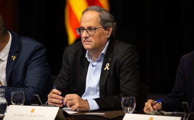 Torra se desmarca de ERC y de los presos de JxCat y apuesta por el no a la investidura de Sánchez